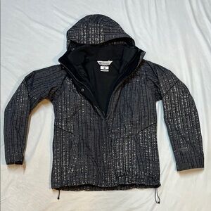 WOMENS SIZE MEDIUM 3-in-1 Columbia Ski Winter Coat Grey Shell Black Fleece